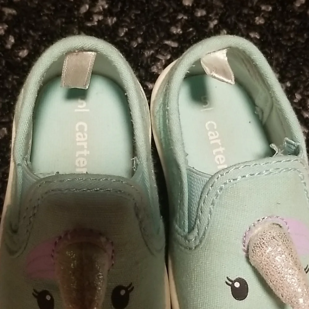 Girls Canvas Unicorn Boat Shoes